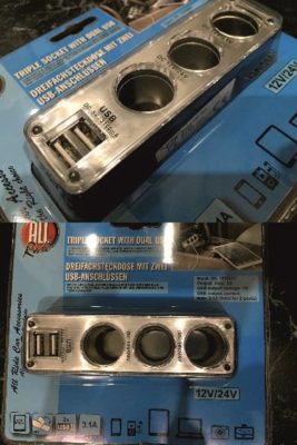 Roztrojka + 2x USB 3,1A 12/24V