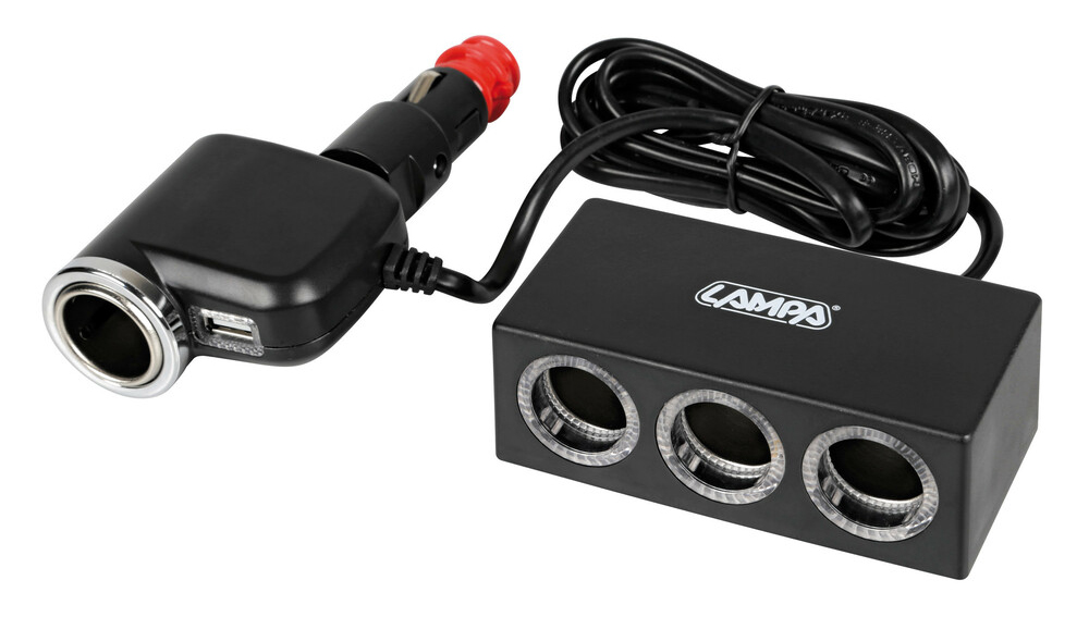 Rozčtyřka autozapalovače 12/24V DUO s USB