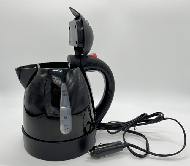 Konvice 24V, 1l, 250W, kulatá - černá