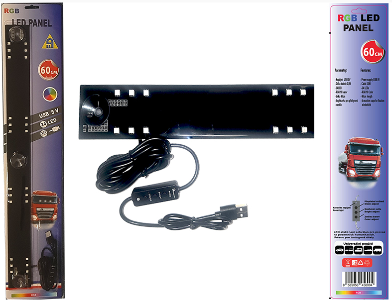 Světelný RGB LED dvojitý panel 60cm
