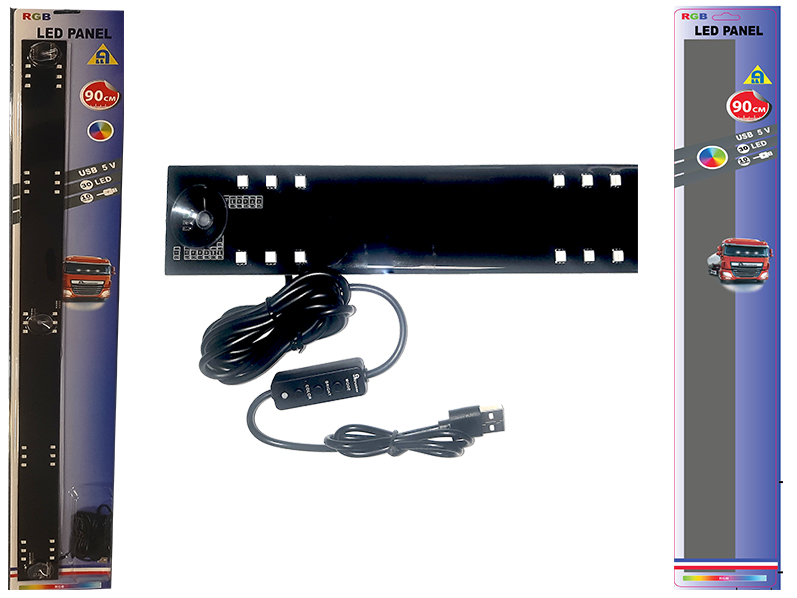 Světelný RGB LED dvojitý panel 90cm