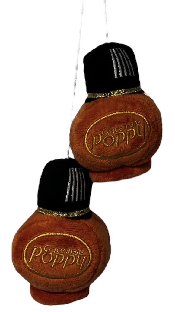 Plyšové POPPY lahvičky, 10cm – hnědé