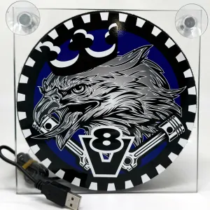 Světelný LED box - Eagle king of the road blue USB