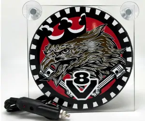 Světelný LED box - Eagle king of the road red 12/24V