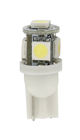 Žárovka 5xLED, 24-28V, T10 W2,1x9,5d - bílá