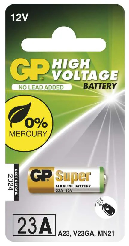 Alkalická speciální baterie GP 23AF (MN21, V23GA) 12 V