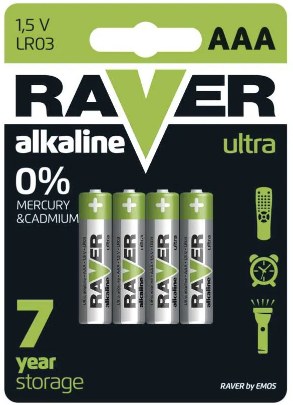 Alkalická baterie RAVER AAA