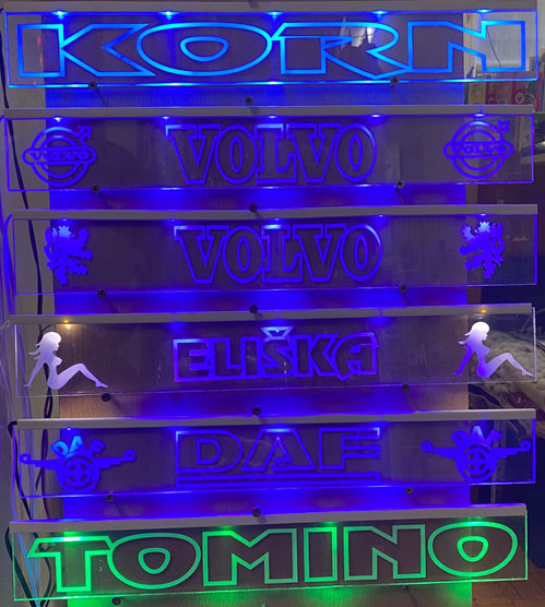Světelná tabulka LED 50x7cm, 12V