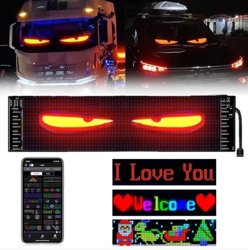 LED panel oči – 60x12cm, USB/USB-C – pár