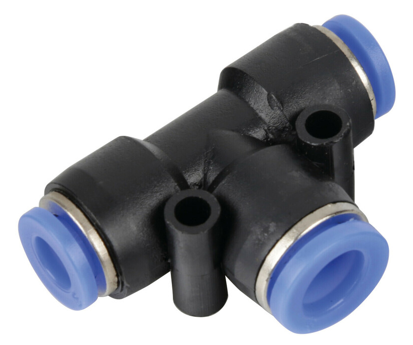 Vzduchová spojka typ T, ø 6-6-8mm - plast