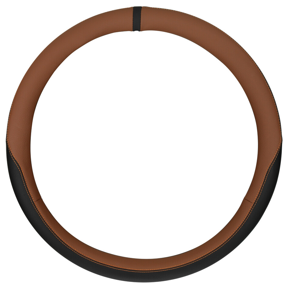 Potah na volant 44-46 cm, kožený - hnědý