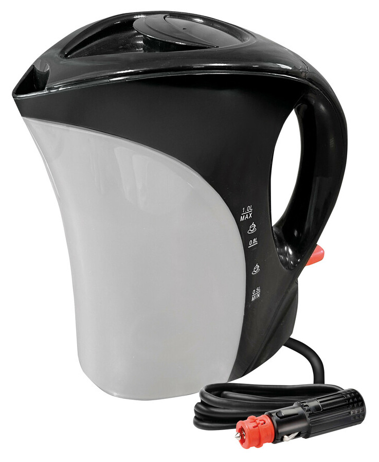 Rychlovarná konvice černo-čirá, 24V, 250W