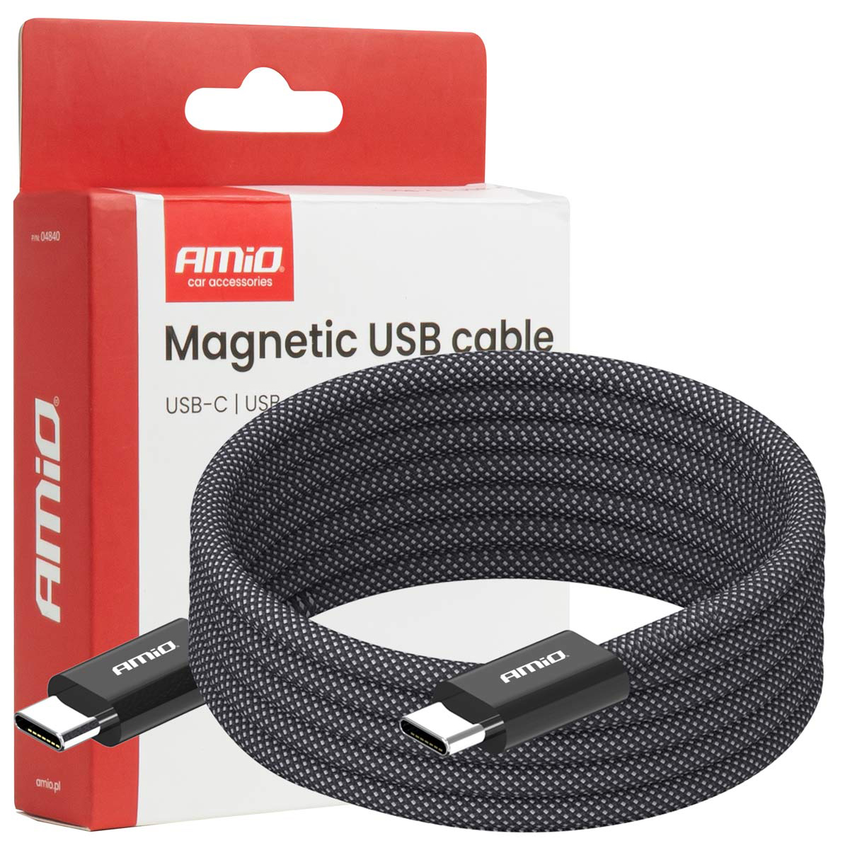 Magnetický USB kabel USB-C to USB-C, 60W, 100cm