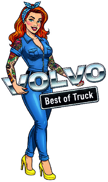 Samolepka VOLVO Girl 12cm