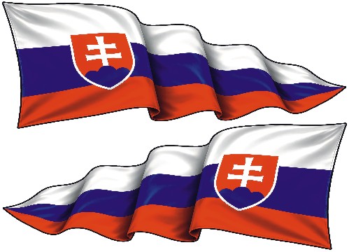 Samolepka Slovenská vlajka rozevlátý trojúhelník