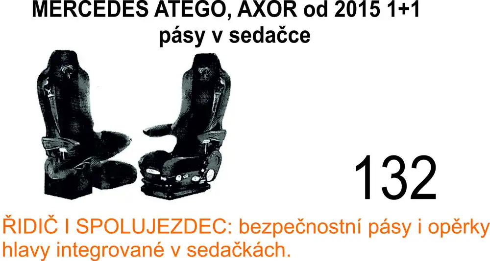 Potahy sedadel MERCEDES č.132 - manšestr