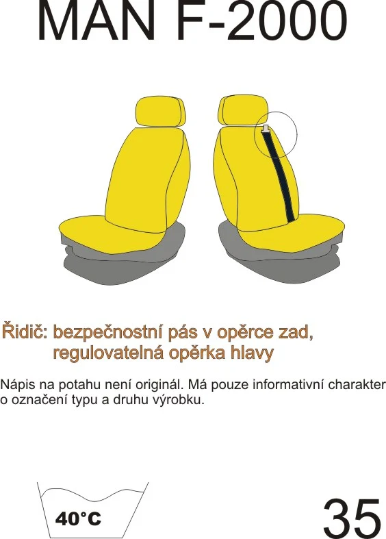 Potahy sedadel MAN č.35 – manšestr