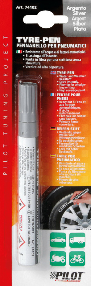 Fix na pneu - stříbrný