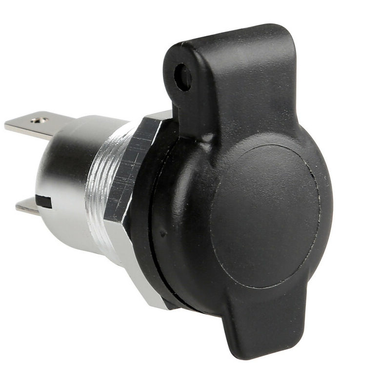 Vestavná DIN hliníková zásuvka 12-24V, 16A