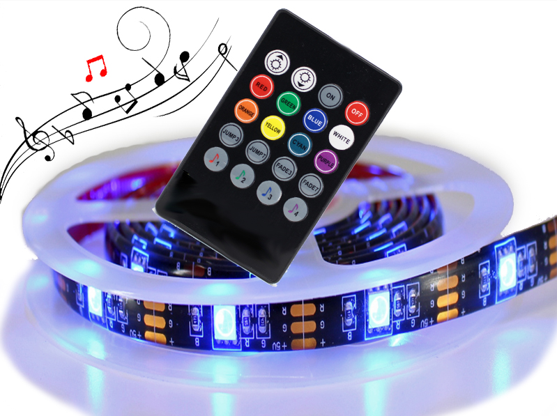 Světelný RGB LED pásek SONG - 200cm, 60LED, USB 5V