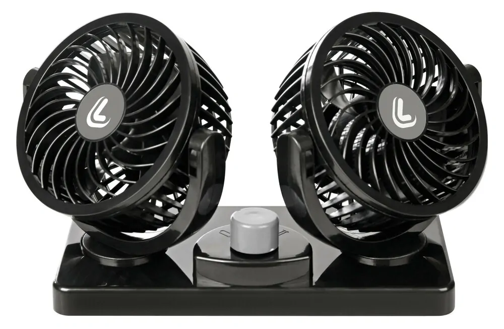 Dvojitý ventilátor Twin-Air, 2 rychlosti, 24V, Ø 10cm