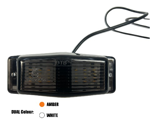 LED Double Burner kouřovo bílé/oranžové, 12-32V