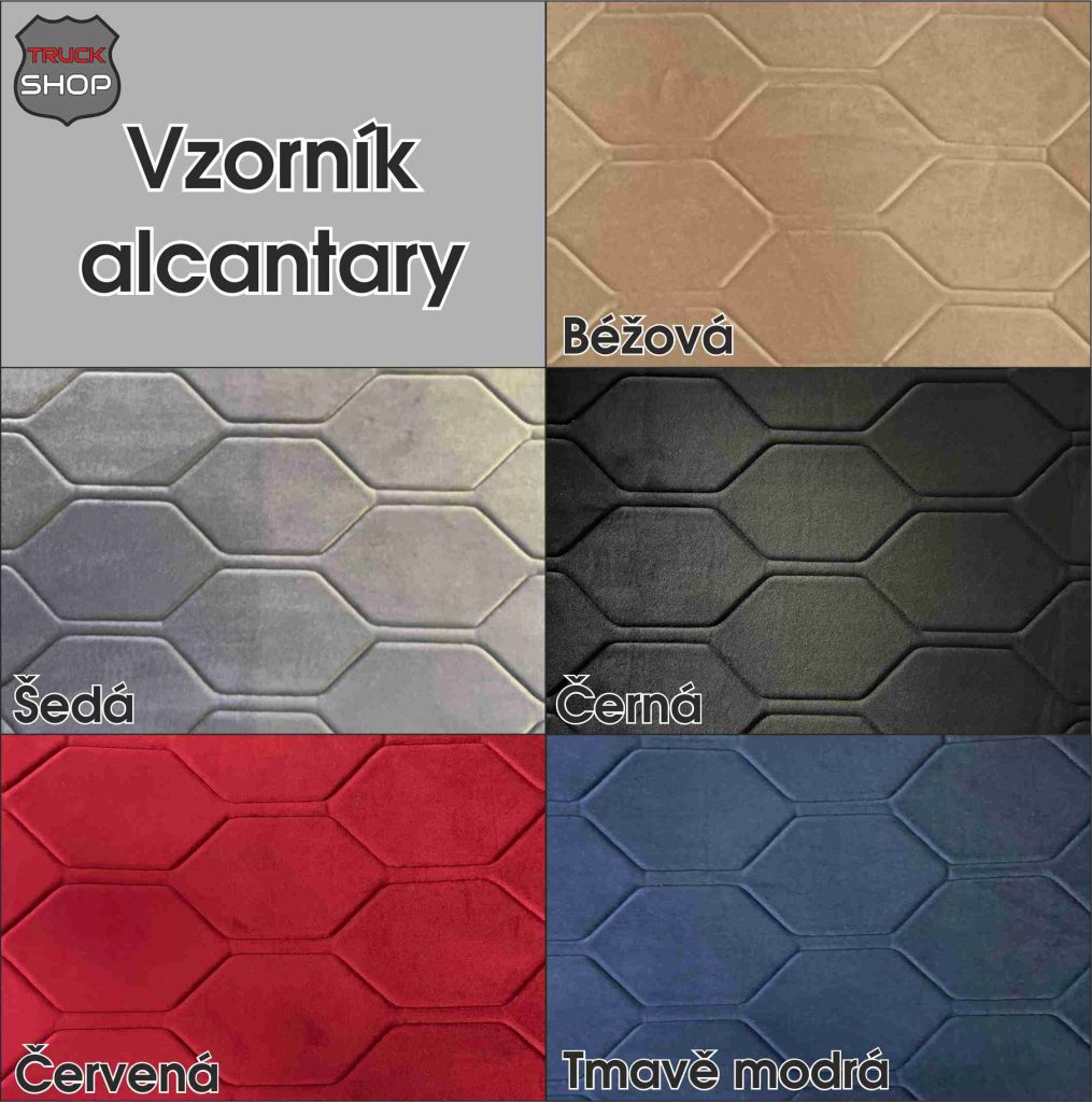 Přehoz postele – alcantara/koženka – Mercedes Actros MP4/MP5