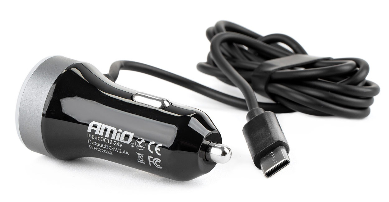 Nabíječka do auta USB-C + 2x USB-A, 12-24V