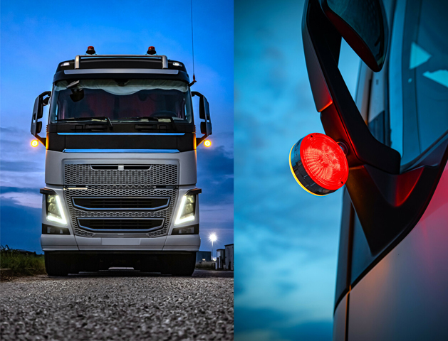 Loki-Star LED světlo, 12/24V - červeno/oranžové