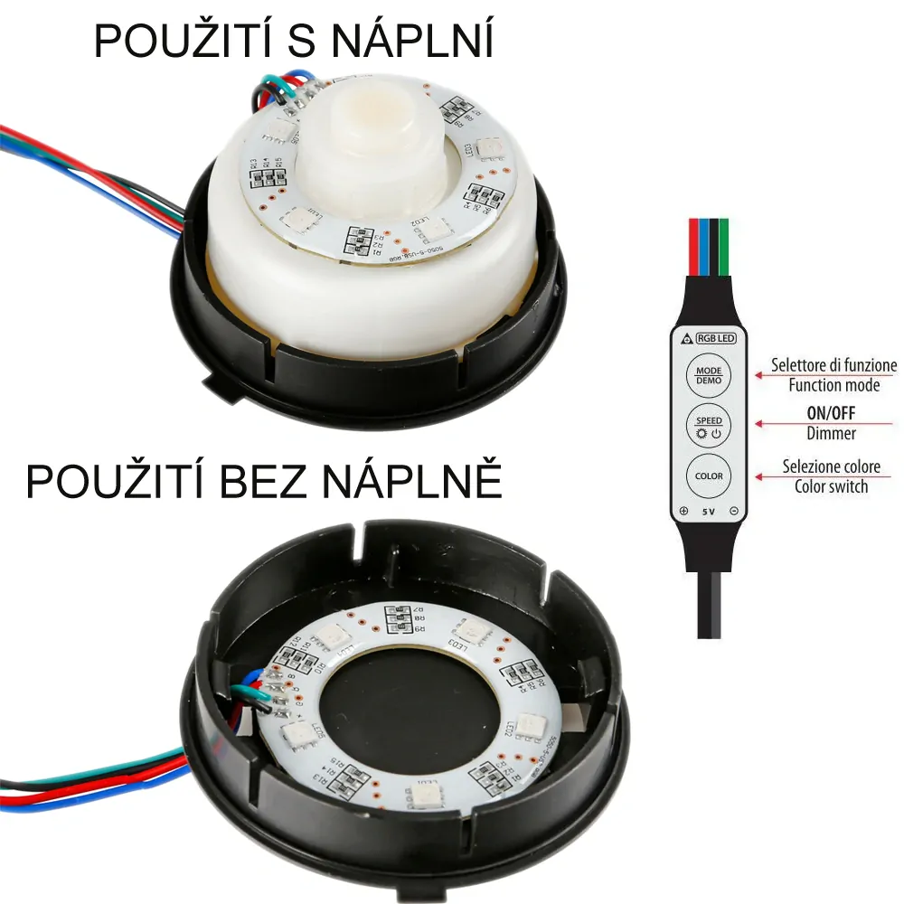 USB RGB LED osvětlení pro osvěžovače koruna “KING”