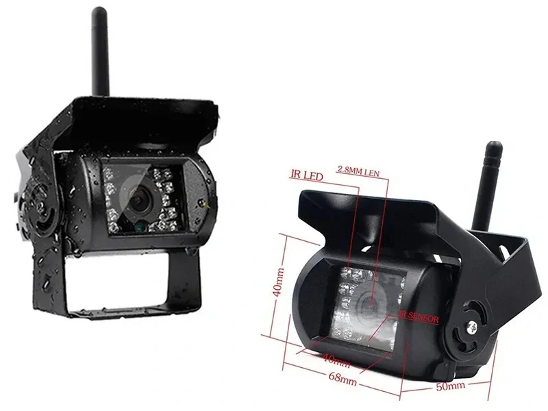 Bezdrátový digitální parkovací a couvací set s dvěma kamerami a monitorem 7", 12-24V