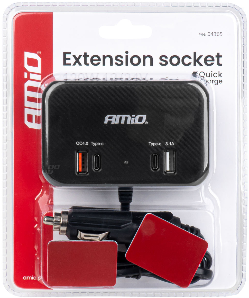 Roztrojka zapalovače s USB na 12/24V