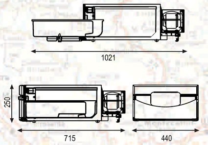 Vestavná kompresorová autochladnička TB36AM Indel B 12/24V, 36litru, termostat
