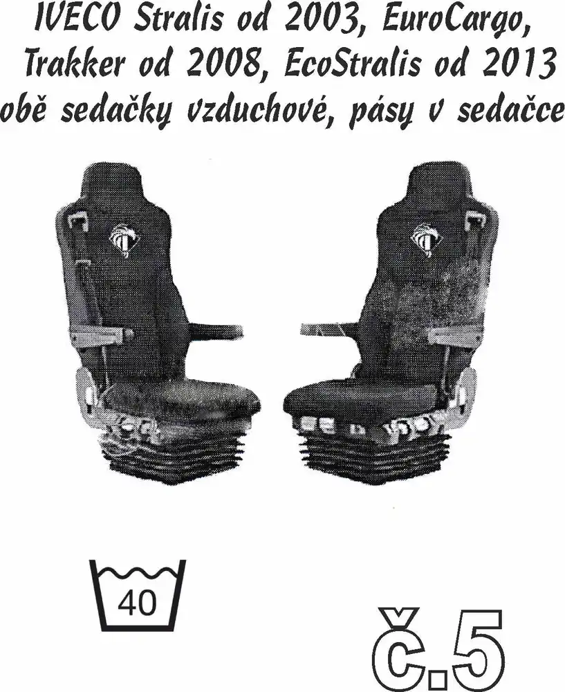 Potahy sedadel IVECO č.5 – manšestr
