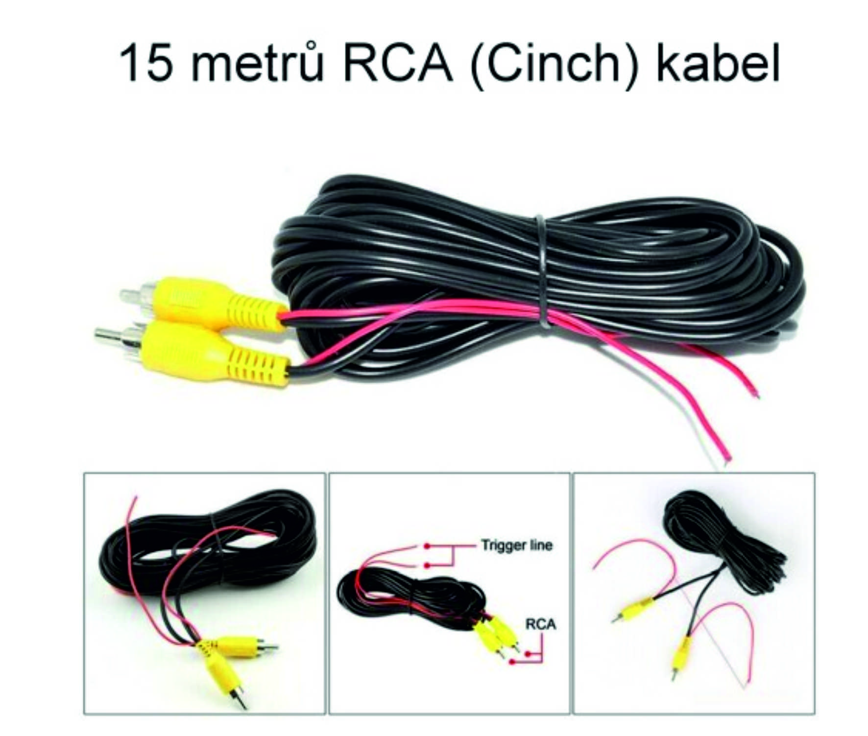 Parkovací a couvací set 12-24V - LCD monitor 7" + kamera s kabelem