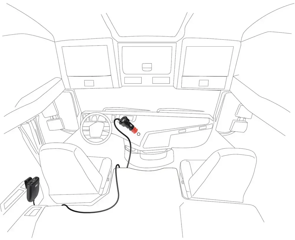 Nabíječka 4x USB A s prodloužením 180cm, 12/24V, 7800mA