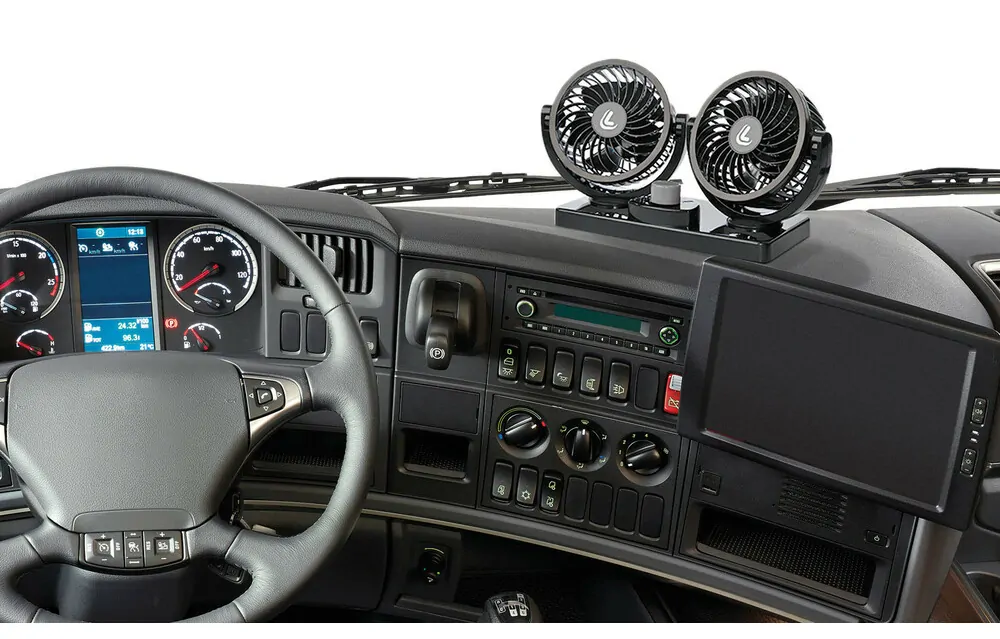 Dvojitý ventilátor Twin-Air, 2 rychlosti, 24V, Ø 10cm