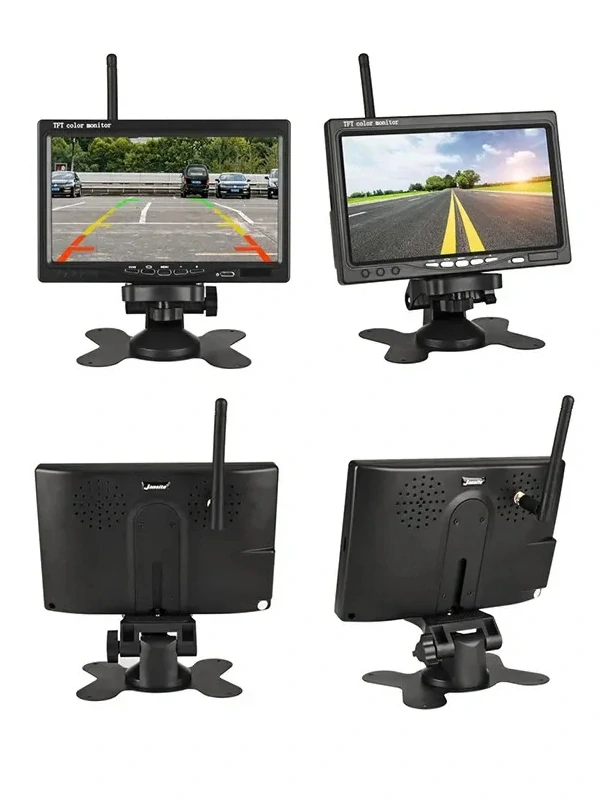 Bezdrátový digitální parkovací a couvací set s čtyřmi kamerami a monitorem 7", 12-24V