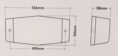 LED Double Burner kouřovo bílé/oranžové, 12-32V